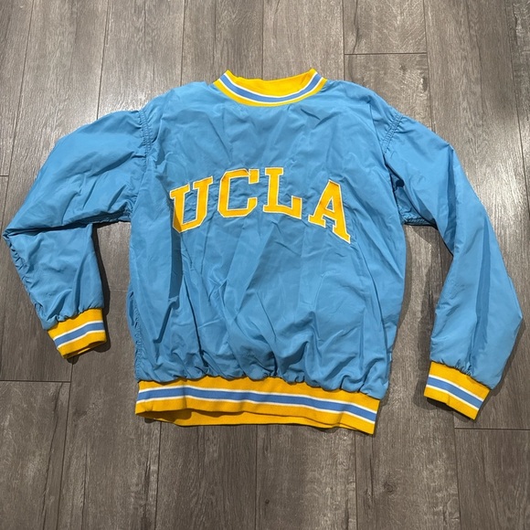 Jackets & Blazers - Vintage UCLA Bruins Windbreaker Crewneck — Blue & Gold — Unisex L